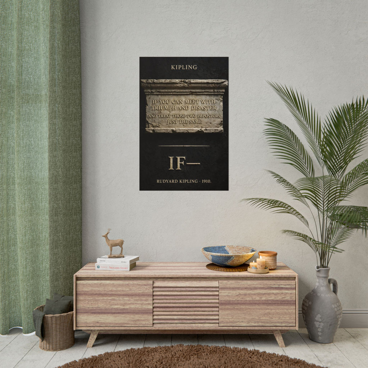 Kipling "If—" Poster | Triumph and Disaster Literary Wall Art | Palimpsest