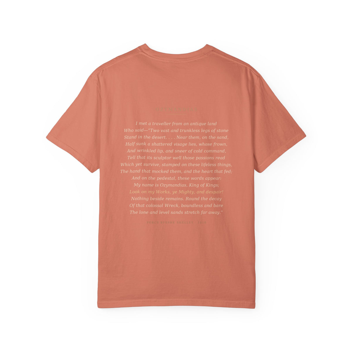 Ozymandias Poetry T-Shirt — Shelley Sonnet