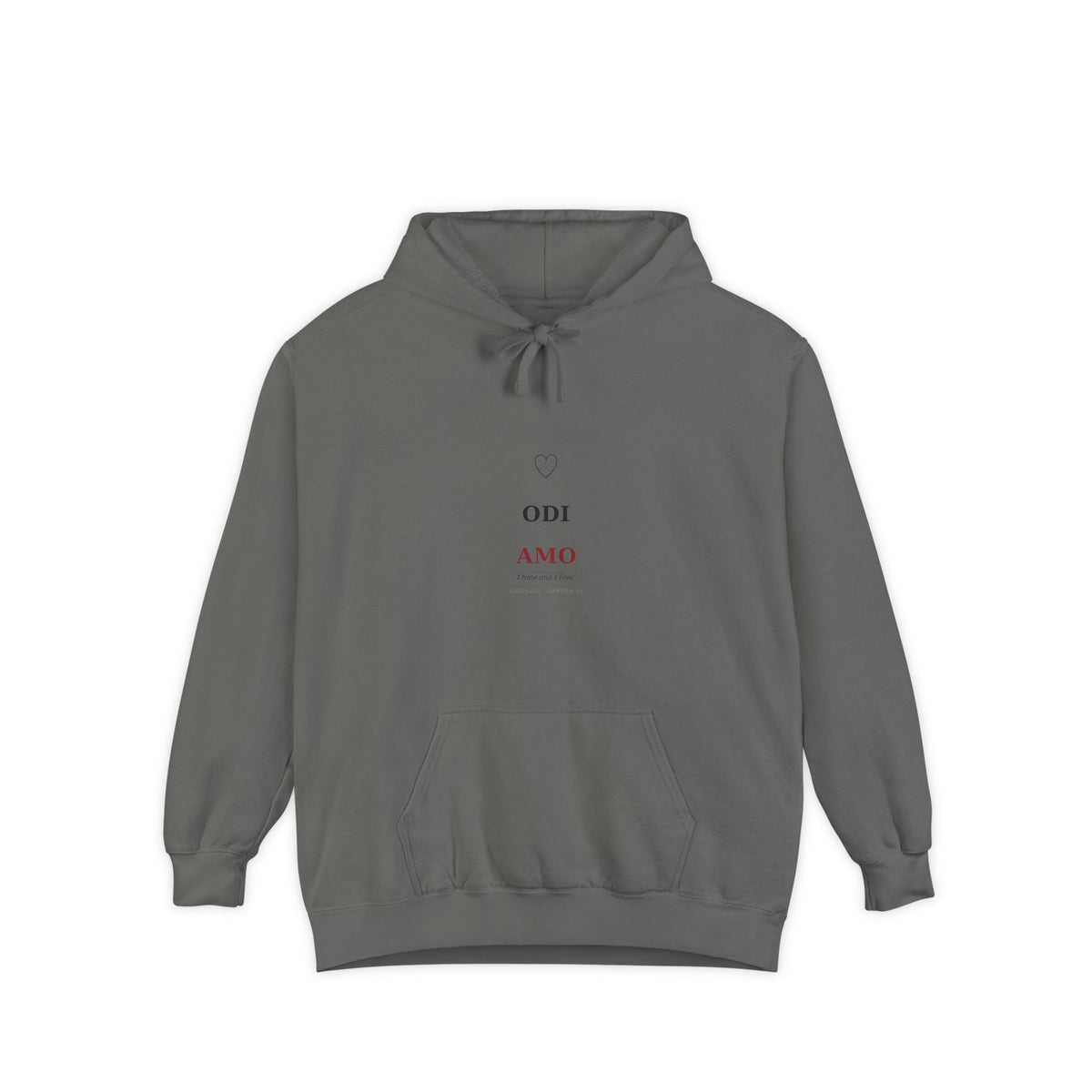 Odi et Amo Hoodie, Catullus Latin Poetry Hoodie, I Hate and I Love, Dark Academia, Classics Gift for Book Lovers, Latin on Back