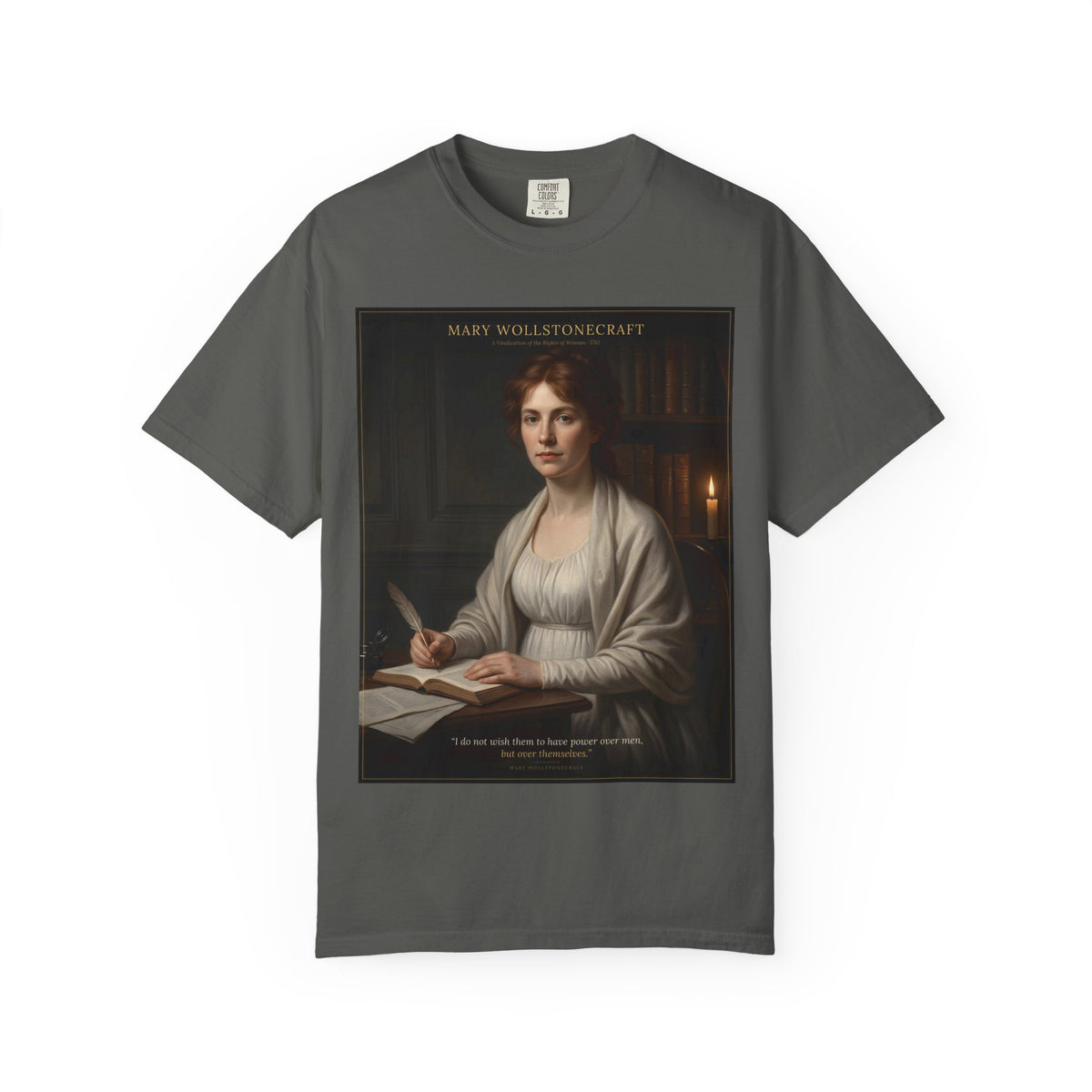 Mary Wollstonecraft T-Shirt — A Vindication of the Rights of Woman | Feminist Literary Portrait Tee | Palimpsest