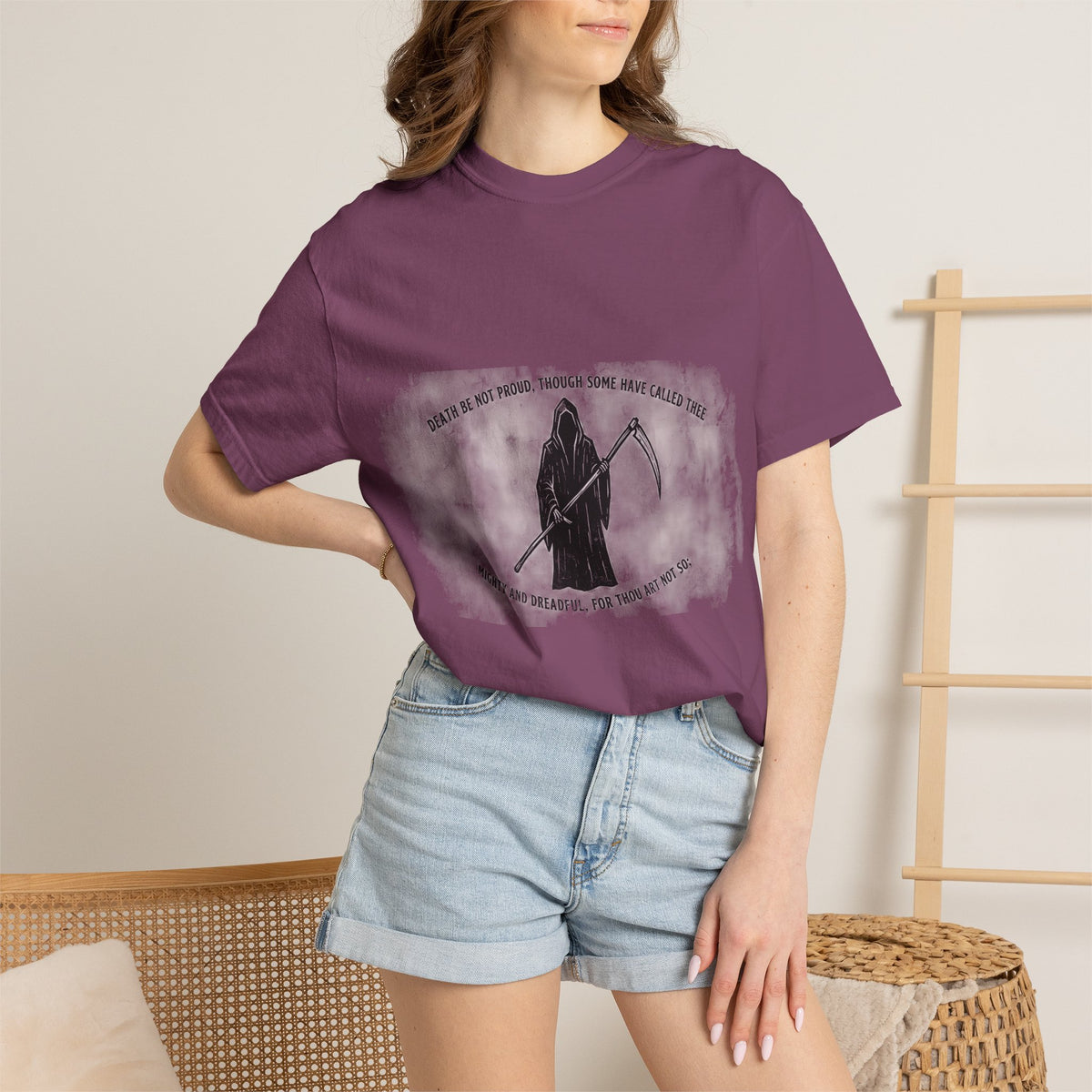 Death Be Not Proud Tee — Donne, Reaper