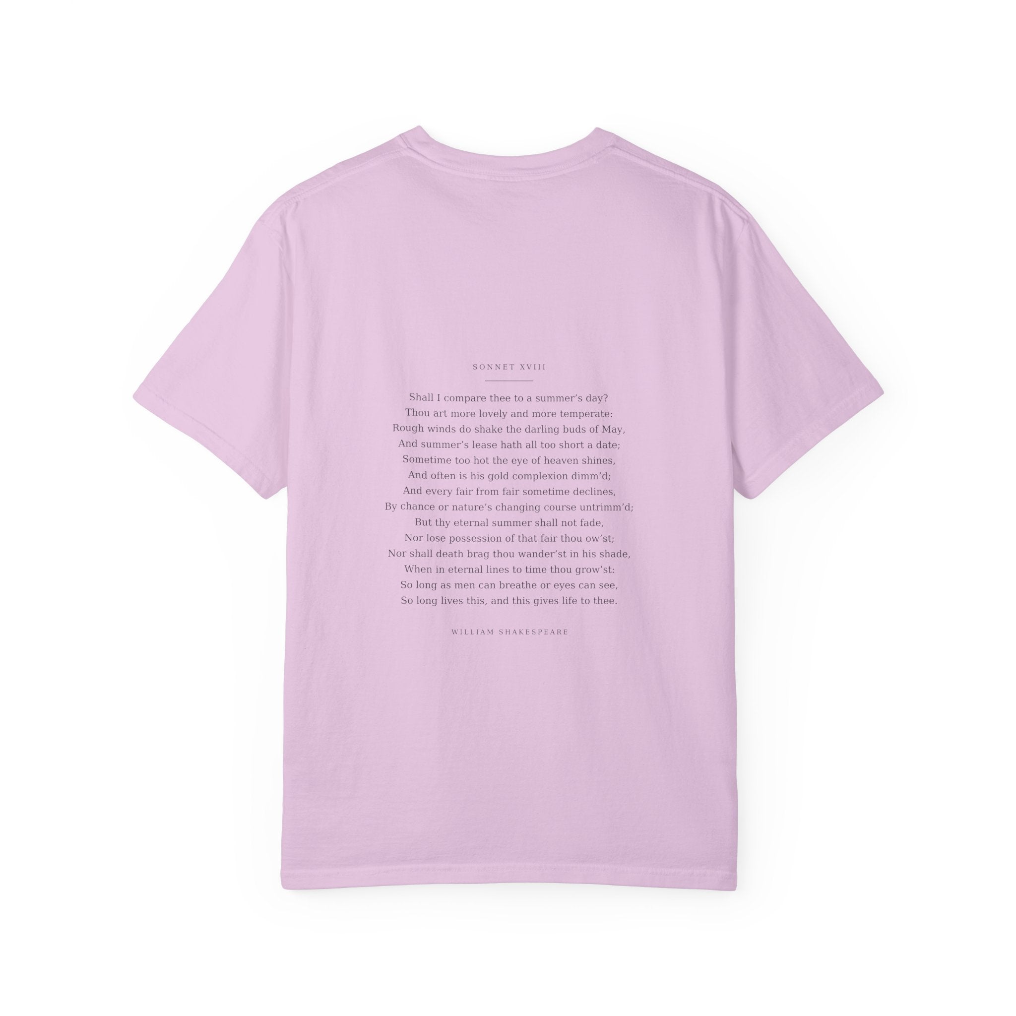 Sonnet 18 Tee - Shall I compare thee to a summers day - Shakespeare | Palimpsest