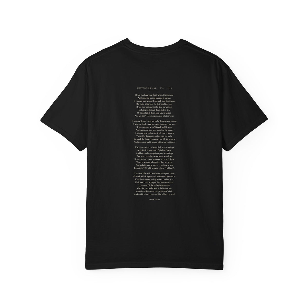 Kipling "If—" T-Shirt — Triumph and Disaster | Full Poem Literary Tee | Palimpsest