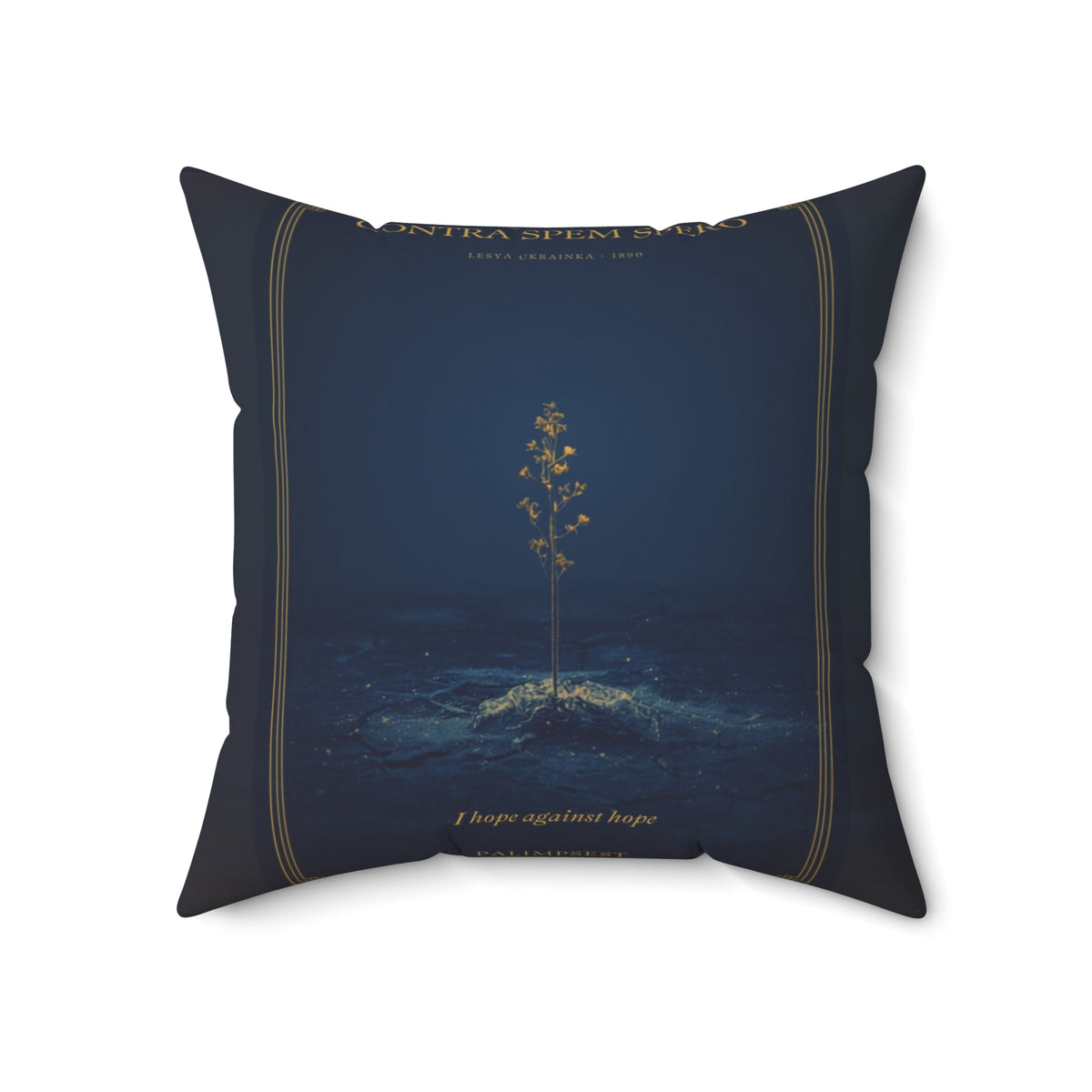 Contra Spem Spero Inspirational Literary Pillow