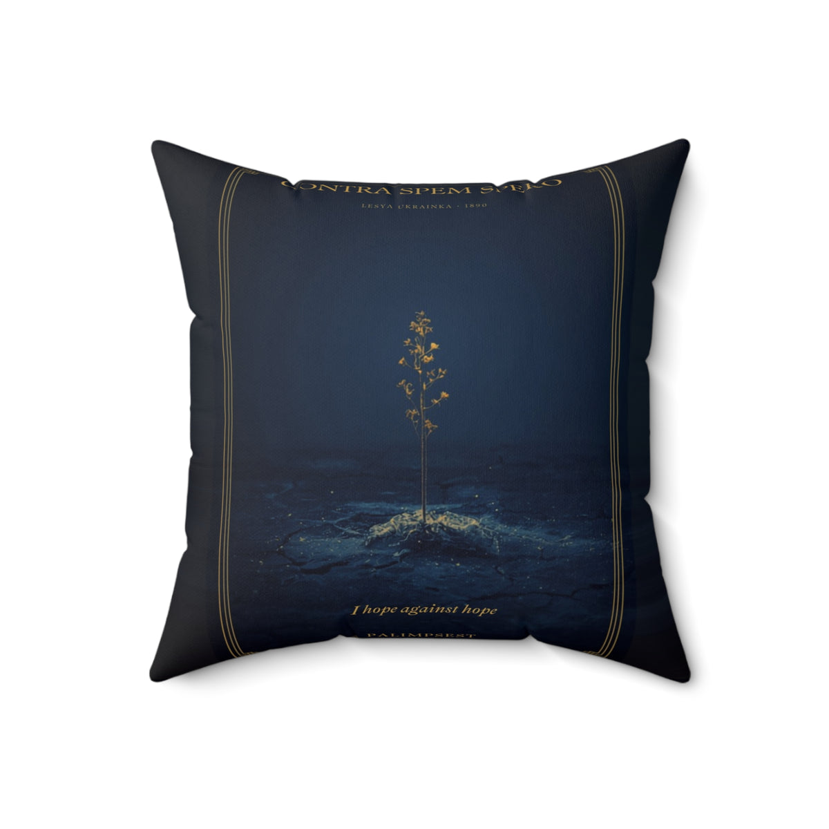 Contra Spem Spero Inspirational Literary Pillow
