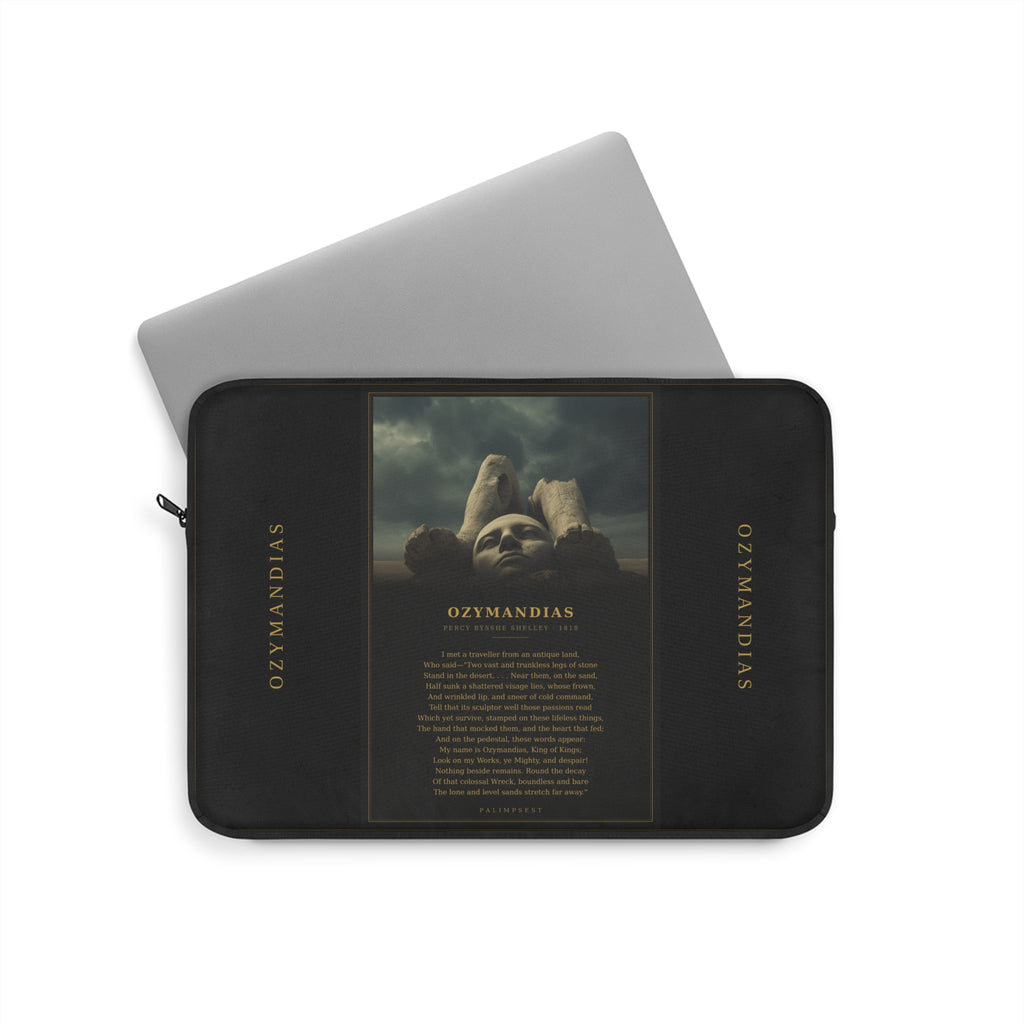 Ozymandias Laptop Sleeve — Shelley Sonnet | Dark Academia Literary Laptop Case | Palimpsest