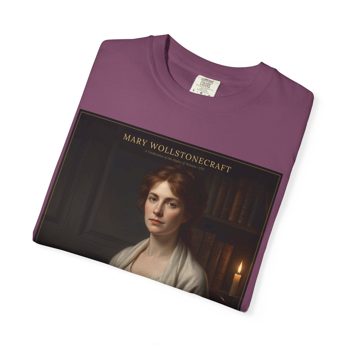 Mary Wollstonecraft T-Shirt — A Vindication of the Rights of Woman | Feminist Literary Portrait Tee | Palimpsest