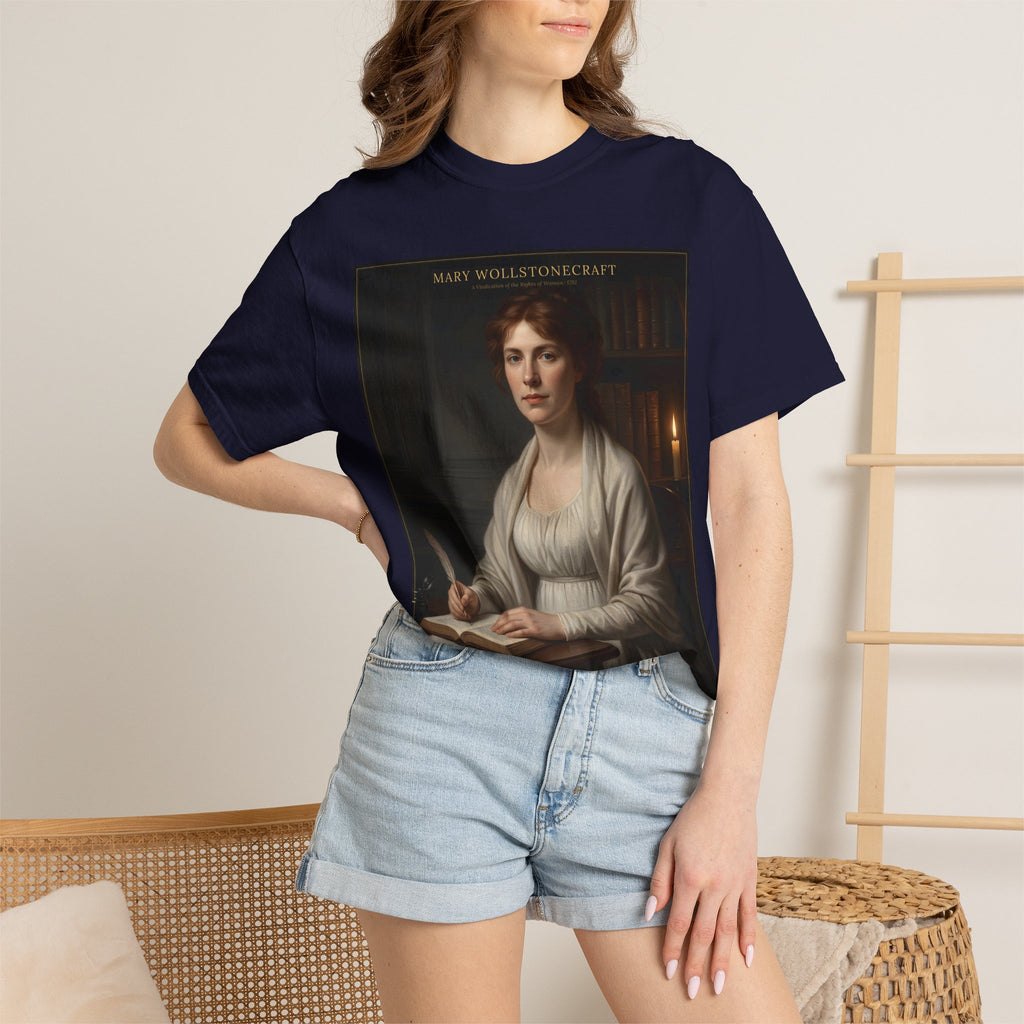 Mary Wollstonecraft T-Shirt — A Vindication of the Rights of Woman | Feminist Literary Portrait Tee | Palimpsest