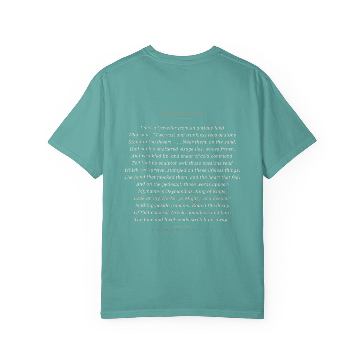 Ozymandias Poetry T-Shirt — Shelley Sonnet