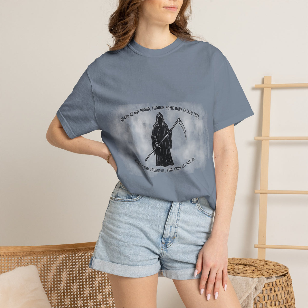 Death Be Not Proud Tee — Donne, Reaper
