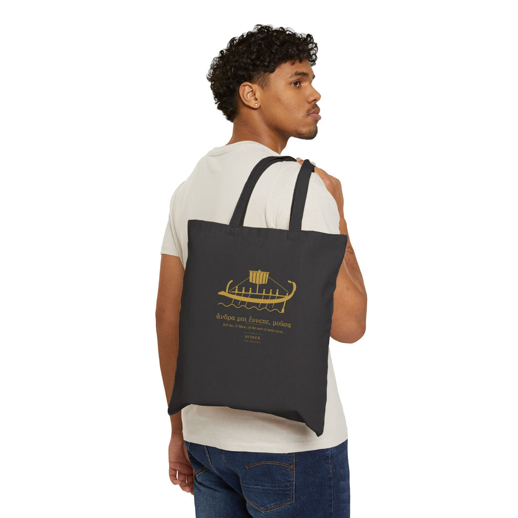 The Odyssey Canvas Tote Bag — Homer | Greek Epic Literary Tote | Palimpsest