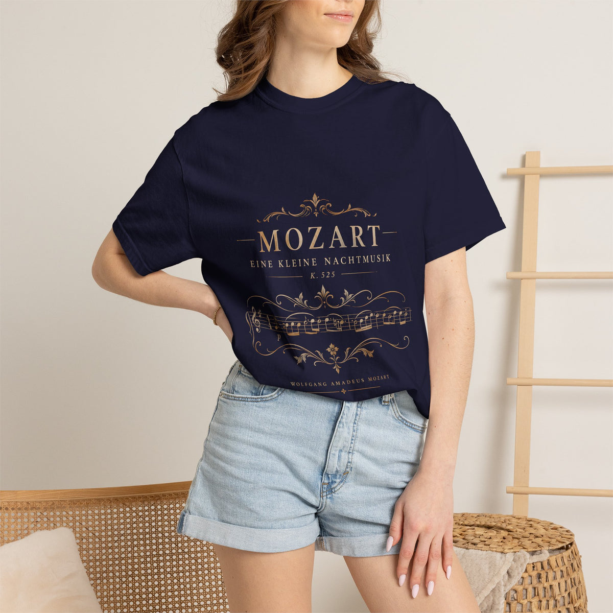 Mozart Eine Kleine Nachtmusik T-Shirt – Classical Music Sheet Art Tee