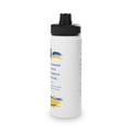 Taras Shevchenko "Zapovit" Stainless Steel Water Bottle — Ukrainian Heritage Poetry & National Trident Sports Lid