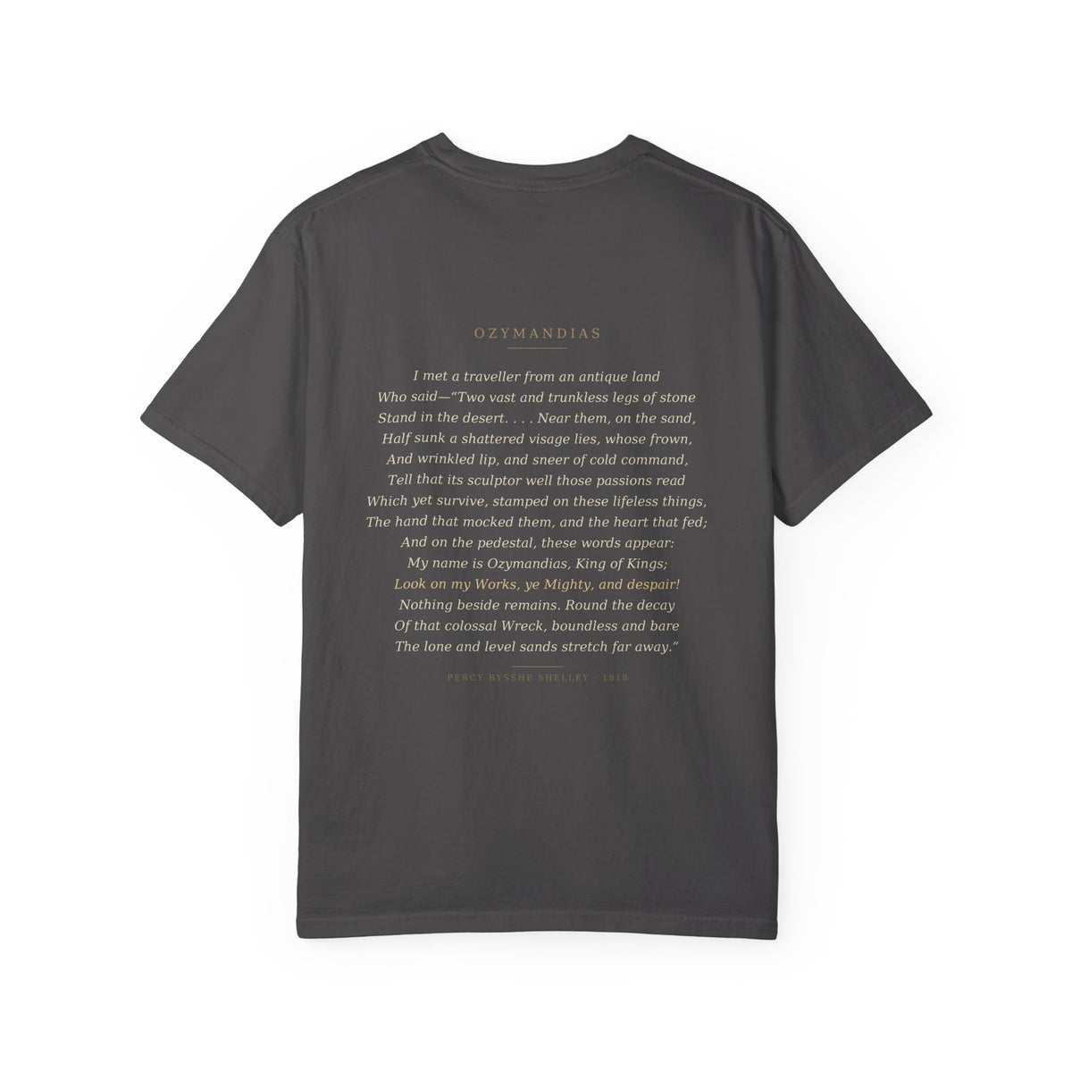 Ozymandias Poetry T-Shirt — Shelley Sonnet