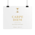 Carpe Diem Typography Rolled Poster | Gold Minimalist Wall Art