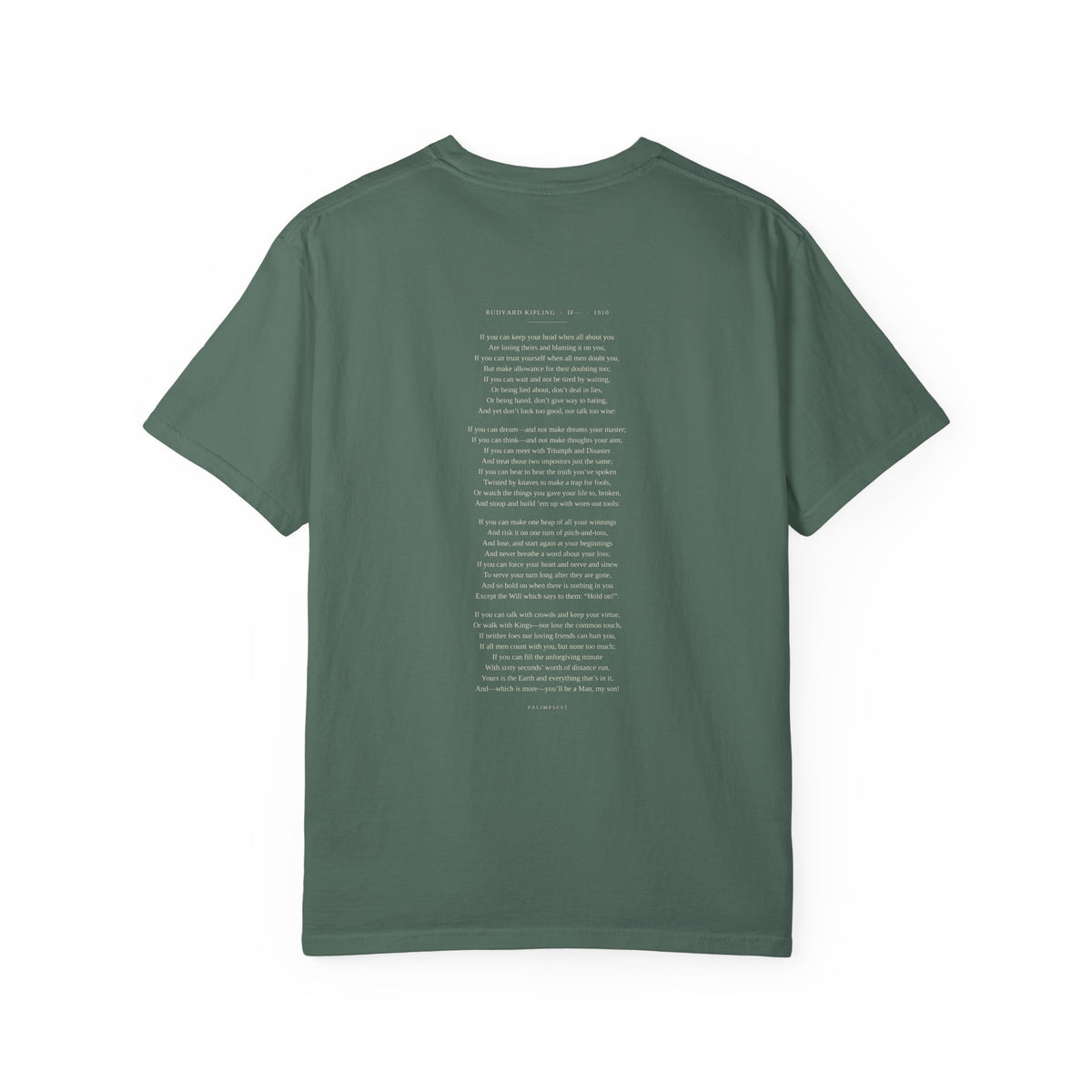 Kipling "If—" T-Shirt — Triumph and Disaster | Full Poem Literary Tee | Palimpsest