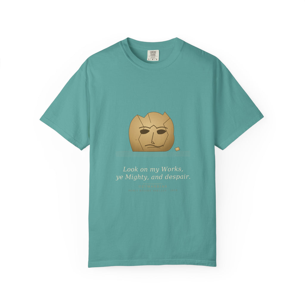 Ozymandias t-shirt detail — Percy Bysshe Shelley poem print for book lovers