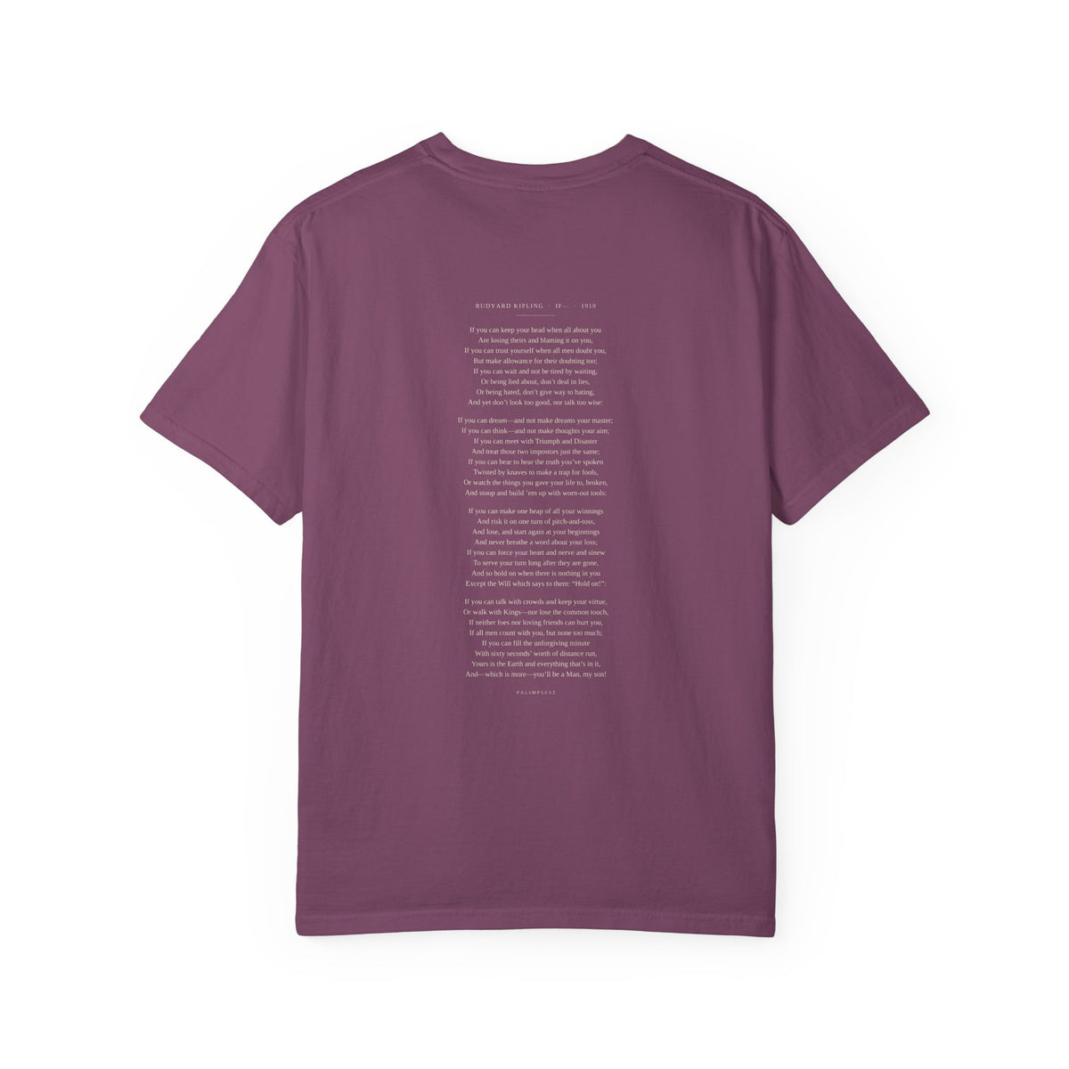 Kipling "If—" T-Shirt — Triumph and Disaster | Full Poem Literary Tee | Palimpsest