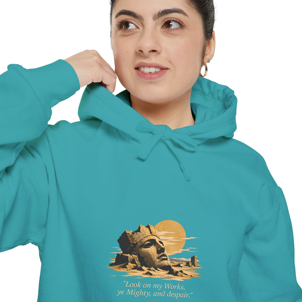 Ozymandias Hoodie - "Look on my Works, ye Mighty, and despair!" - Shelley Poem Literary Hoodie