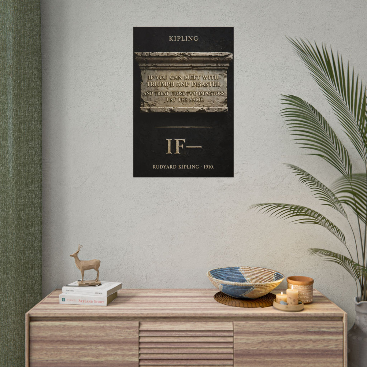 Kipling "If—" Poster | Triumph and Disaster Literary Wall Art | Palimpsest