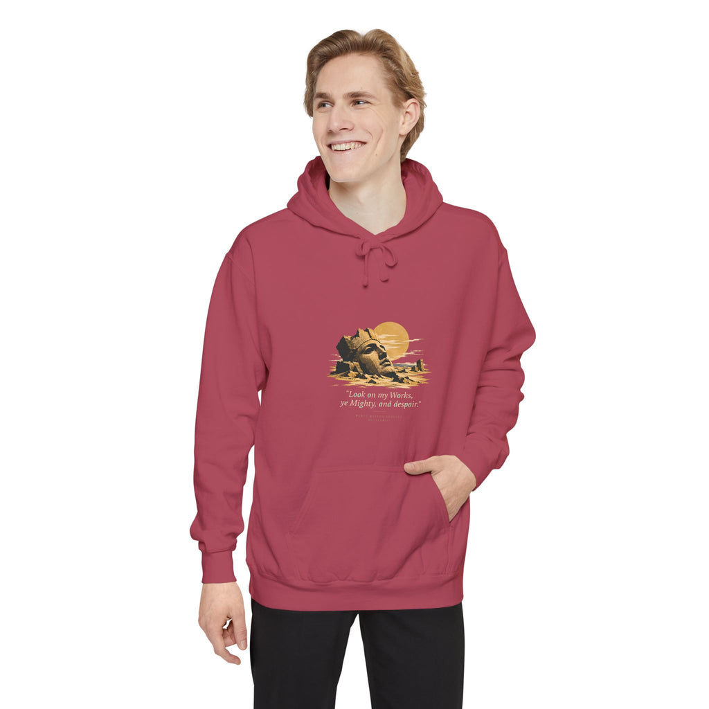 Ozymandias Hoodie - "Look on my Works, ye Mighty, and despair!" - Shelley Poem Literary Hoodie