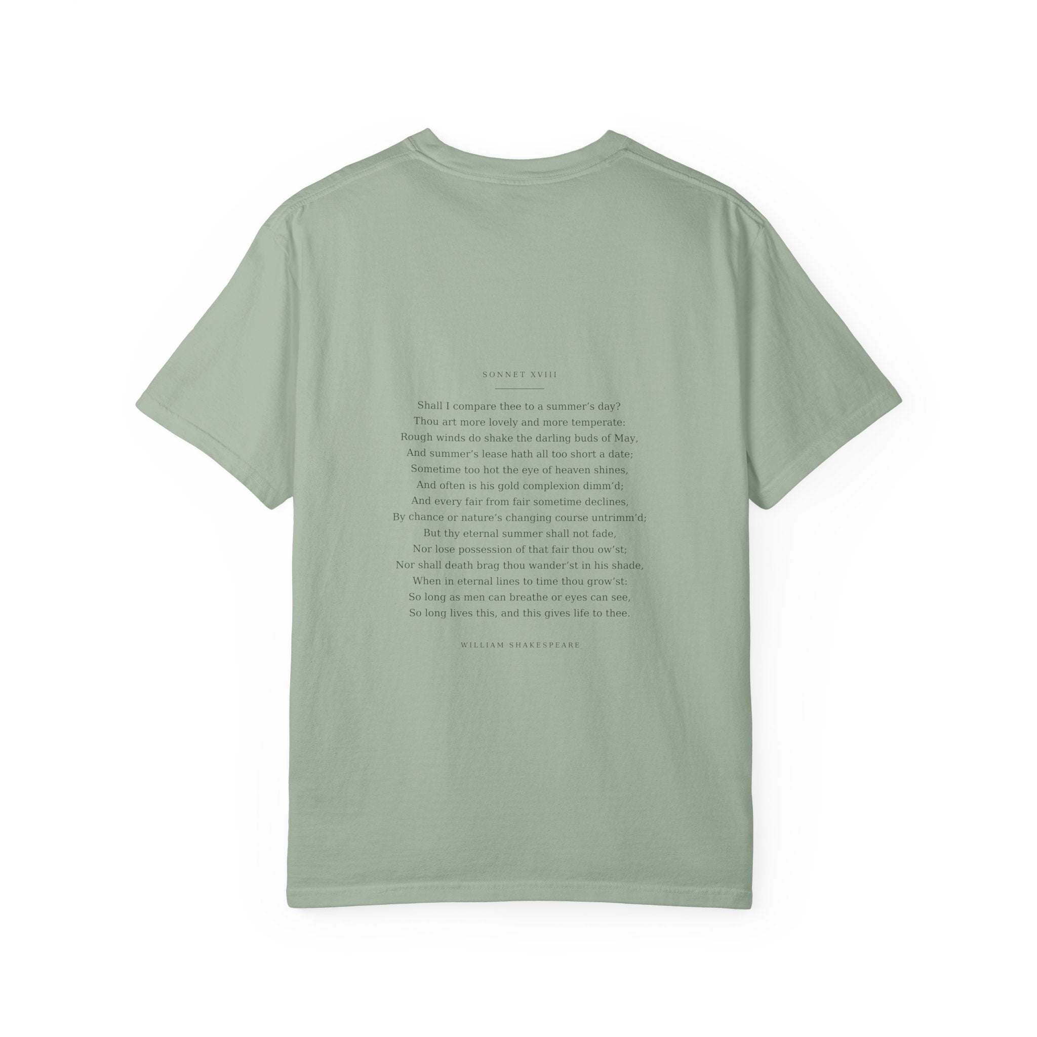 Sonnet 18 Tee - Shall I compare thee to a summers day - Shakespeare | Palimpsest