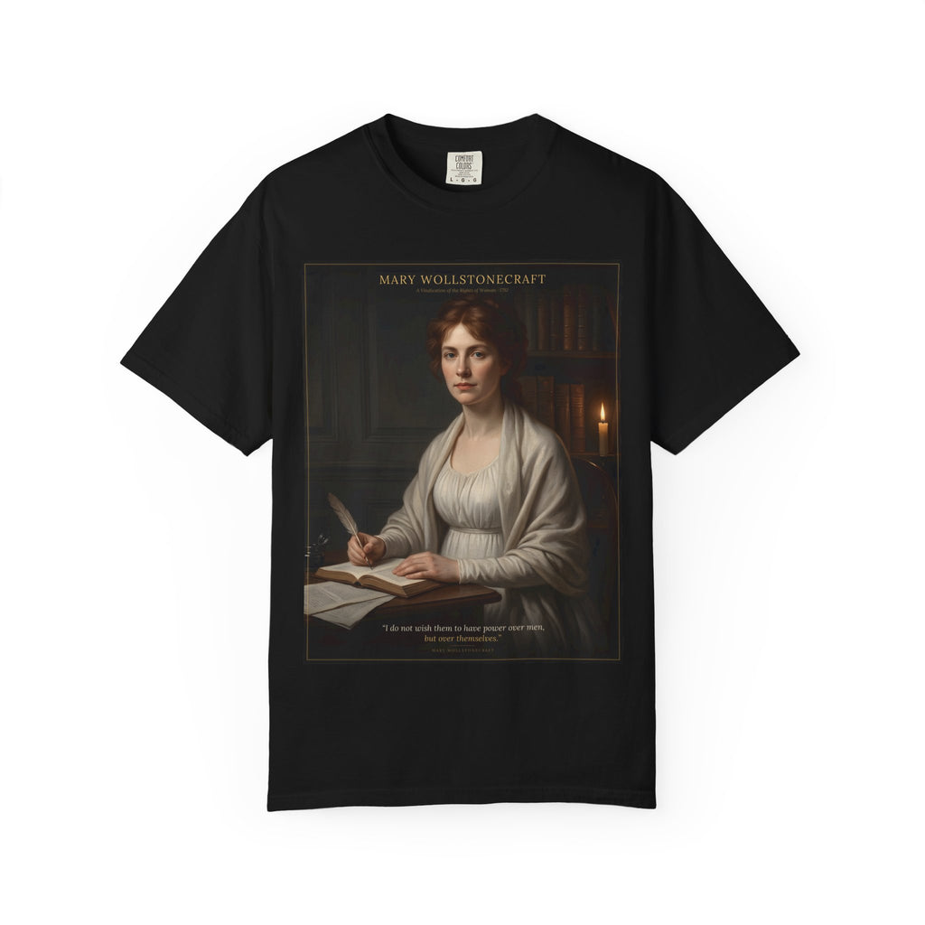 Mary Wollstonecraft T-Shirt — A Vindication of the Rights of Woman | Feminist Literary Portrait Tee | Palimpsest