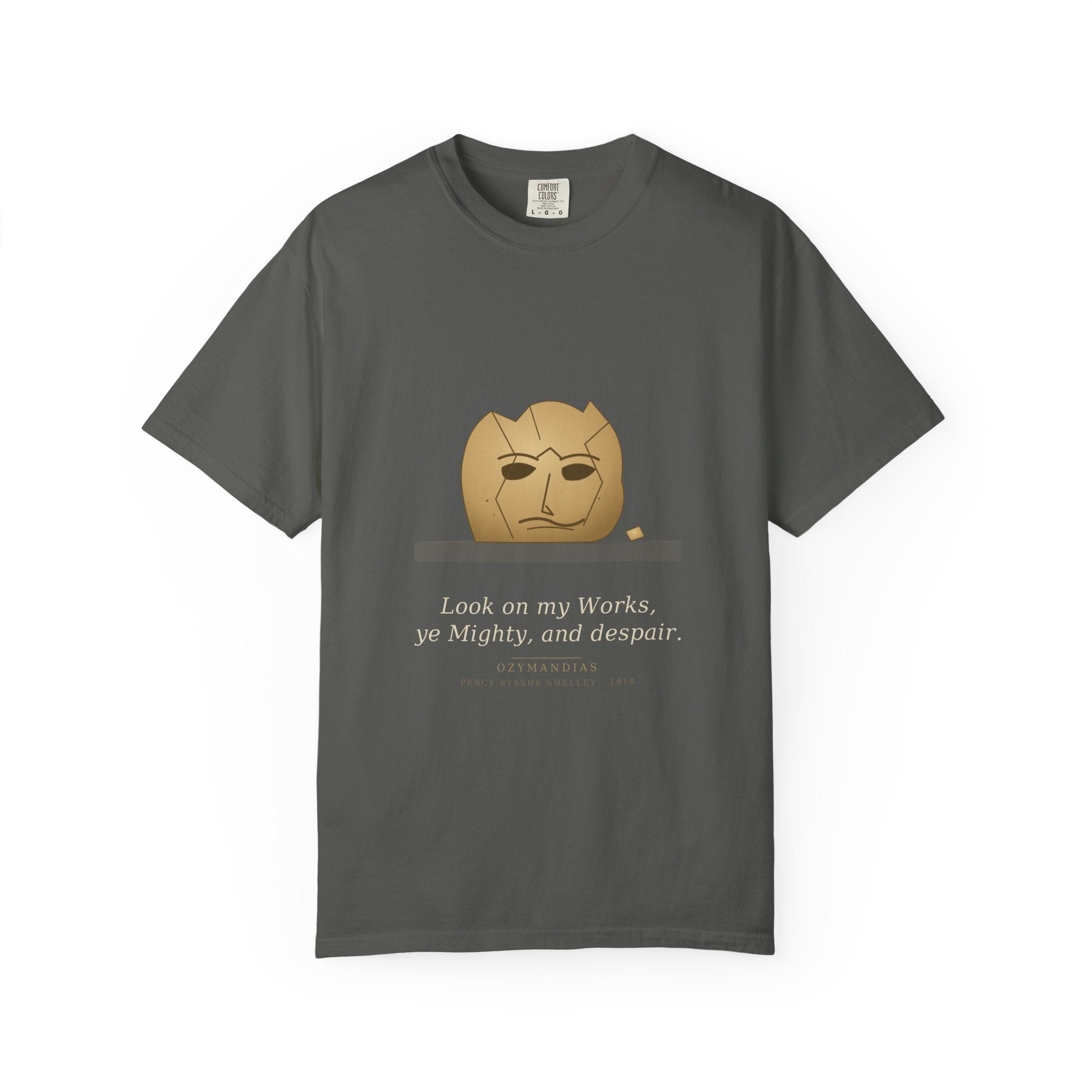 Ozymandias poetry tee — alternate view, dark academia literary gift