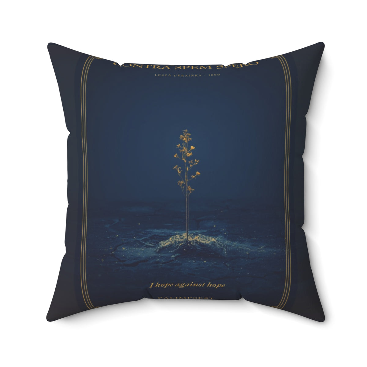Contra Spem Spero Inspirational Literary Pillow