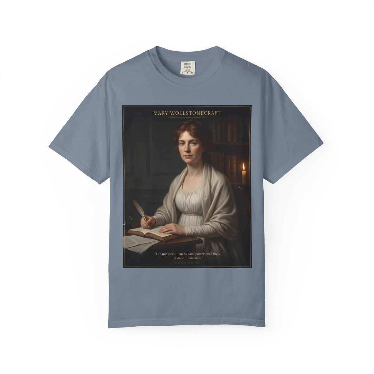 Mary Wollstonecraft T-Shirt — A Vindication of the Rights of Woman | Feminist Literary Portrait Tee | Palimpsest