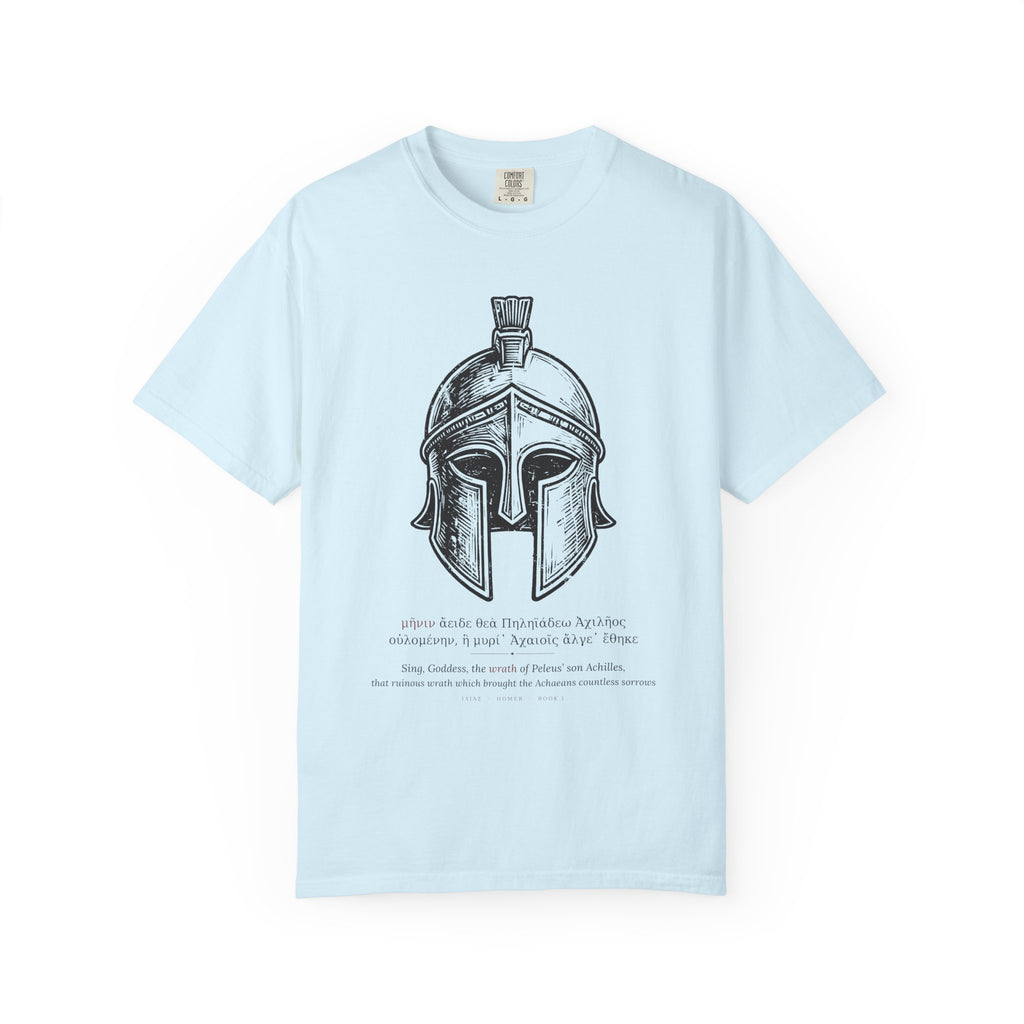 The Iliad T-Shirt — Sing, Goddess, the Wrath of Achilles | Homer Greek & English Opening Lines | Palimpsest