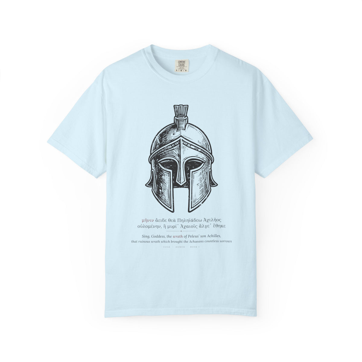 The Iliad T-Shirt — Sing, Goddess, the Wrath of Achilles | Homer Greek & English Opening Lines | Palimpsest