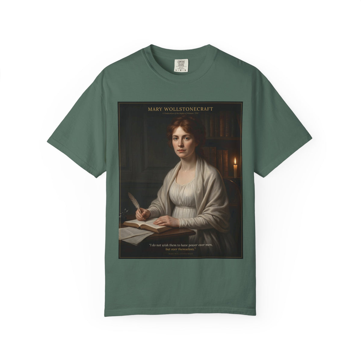 Mary Wollstonecraft T-Shirt — A Vindication of the Rights of Woman | Feminist Literary Portrait Tee | Palimpsest
