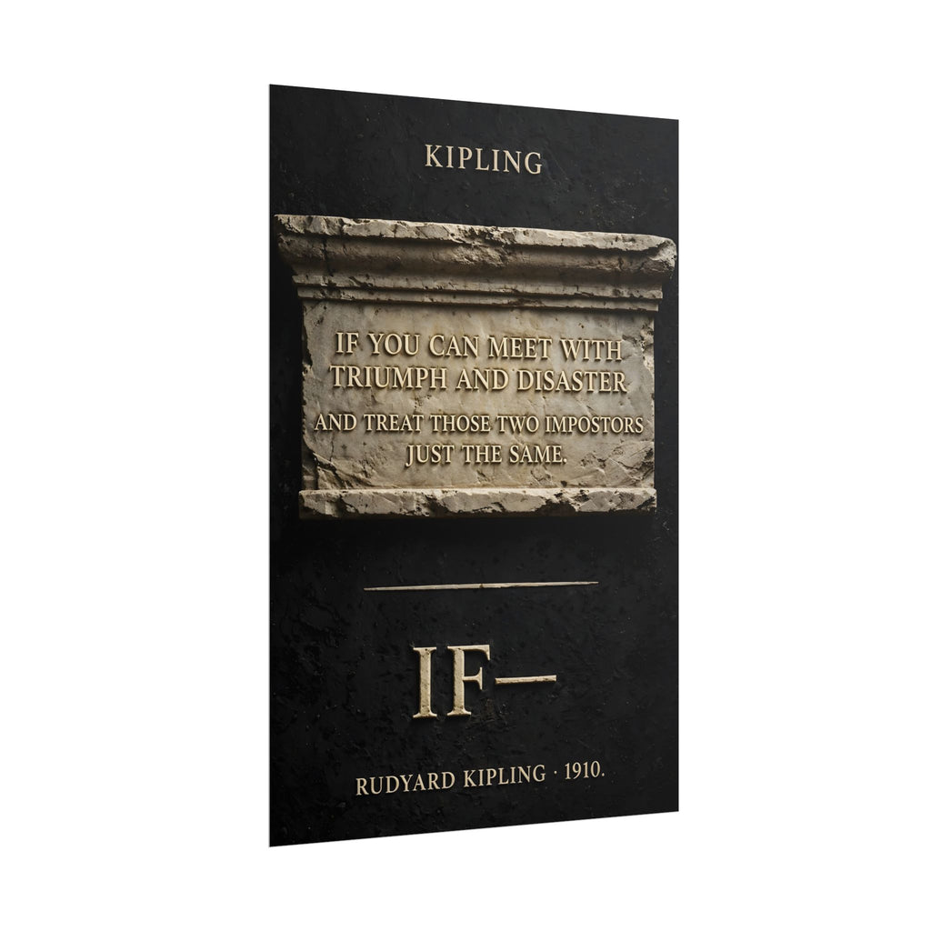 Kipling "If—" Poster | Triumph and Disaster Literary Wall Art | Palimpsest