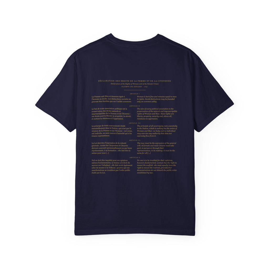 Olympe de Gouges "Rights of Woman / Droits de la Femme" Bilingual Feminist Tee
