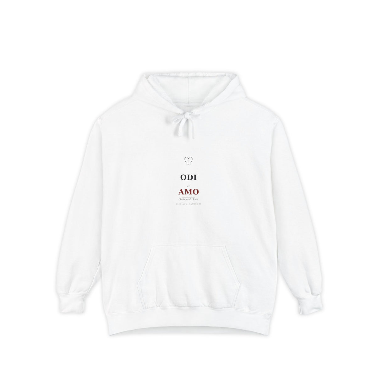 Odi et Amo Hoodie, Catullus Latin Poetry Hoodie, I Hate and I Love, Dark Academia, Classics Gift for Book Lovers, Latin on Back