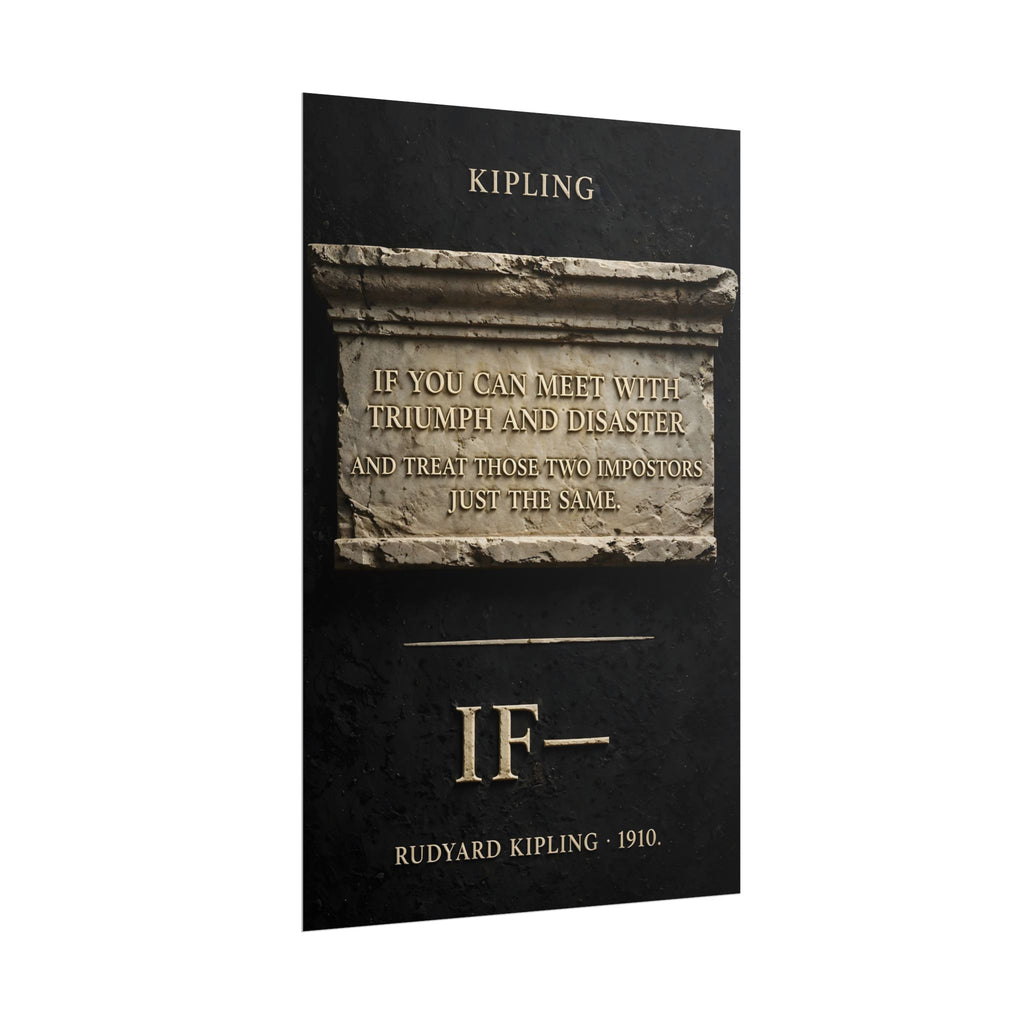 Kipling "If—" Poster | Triumph and Disaster Literary Wall Art | Palimpsest