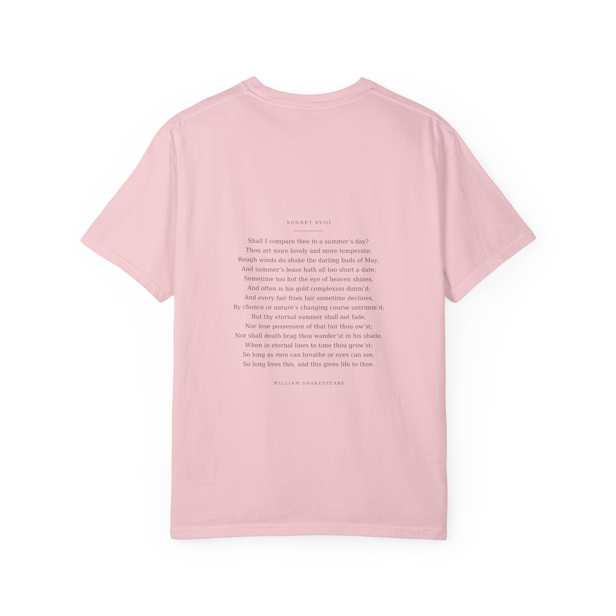 Sonnet 18 Tee - Shall I compare thee to a summers day - Shakespeare | Palimpsest