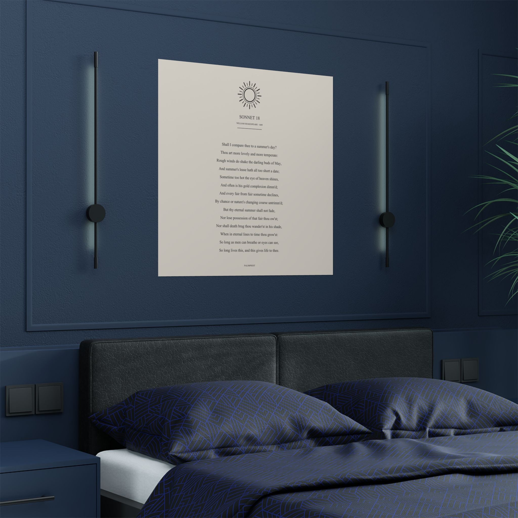Shakespeare Sonnet 18 Poster — Shall I Compare Thee | Palimpsest