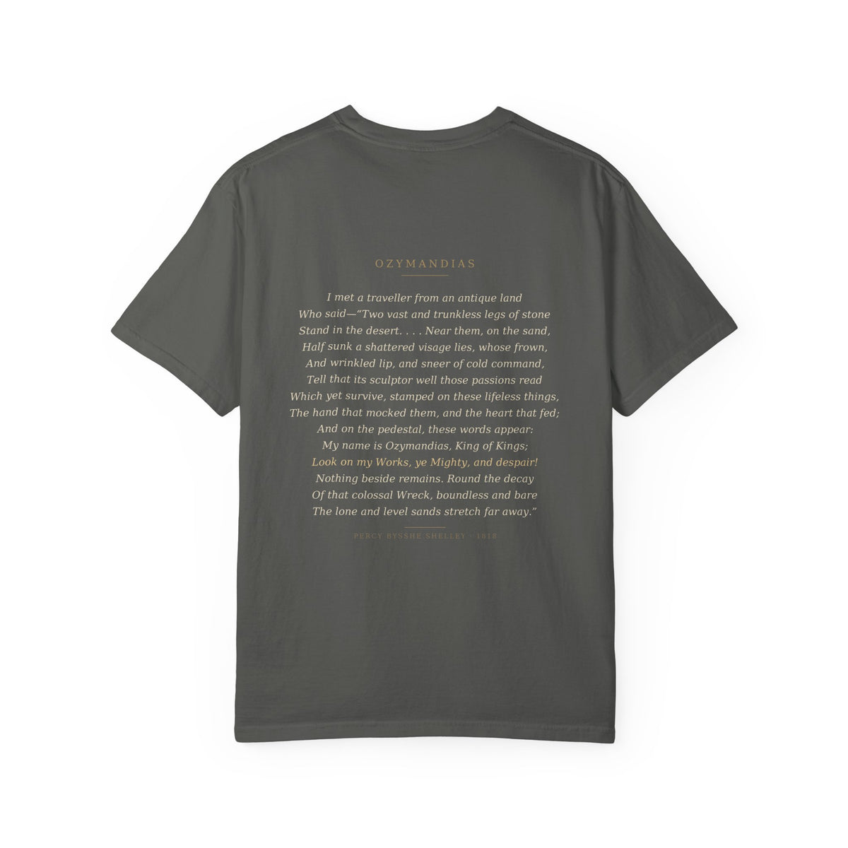 Ozymandias Poetry T-Shirt — Shelley Sonnet