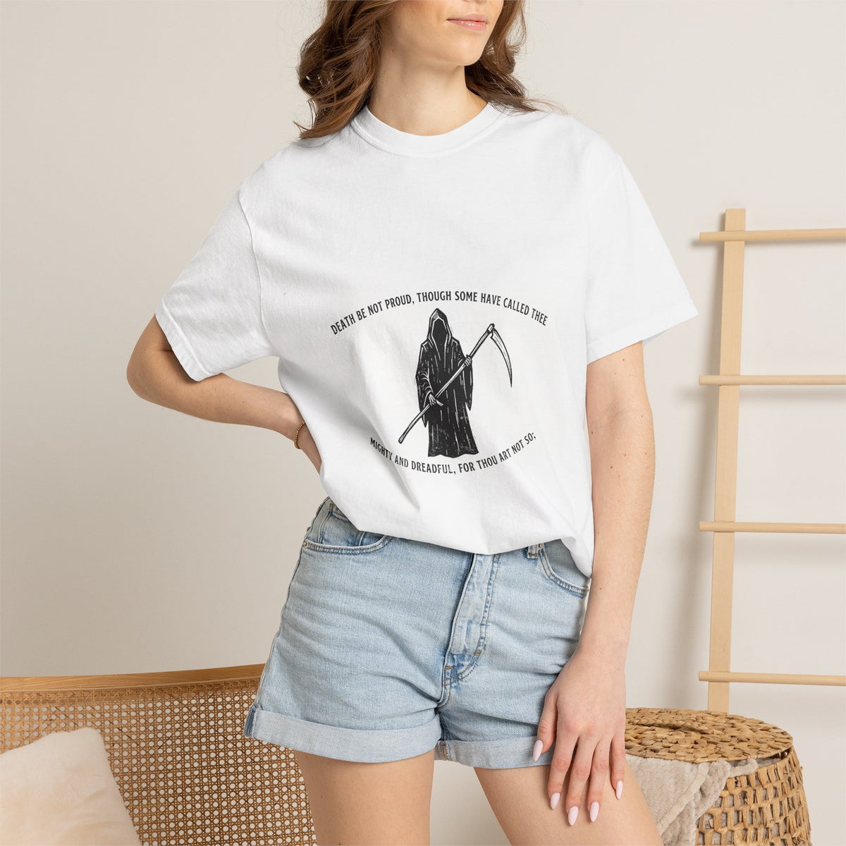 Death Be Not Proud Tee — Donne, Reaper