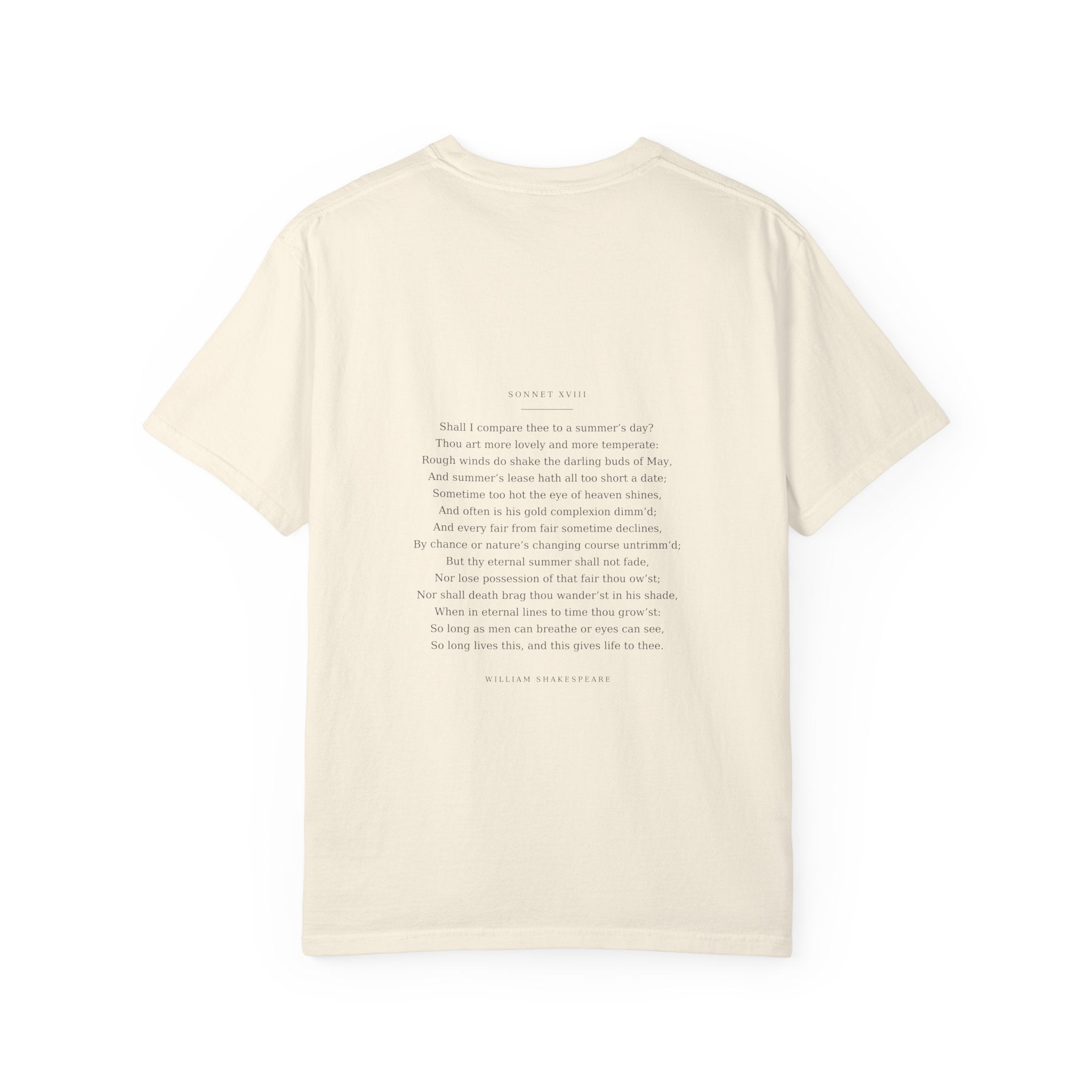 Sonnet 18 Tee - Shall I compare thee to a summers day - Shakespeare | Palimpsest