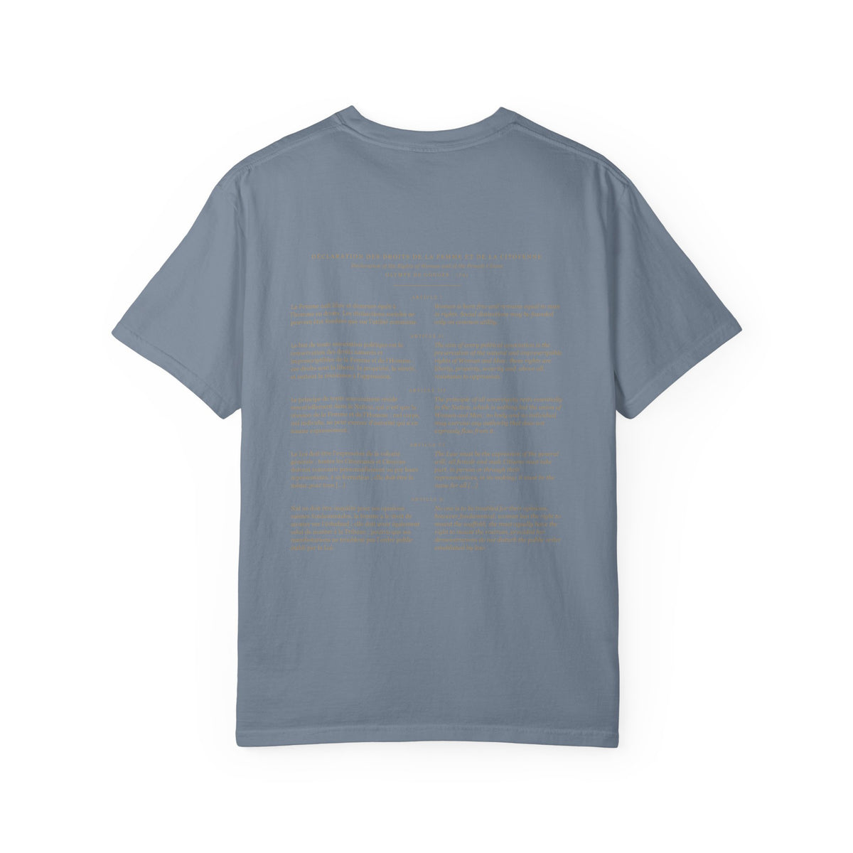 Olympe de Gouges "Rights of Woman / Droits de la Femme" Bilingual Feminist Tee