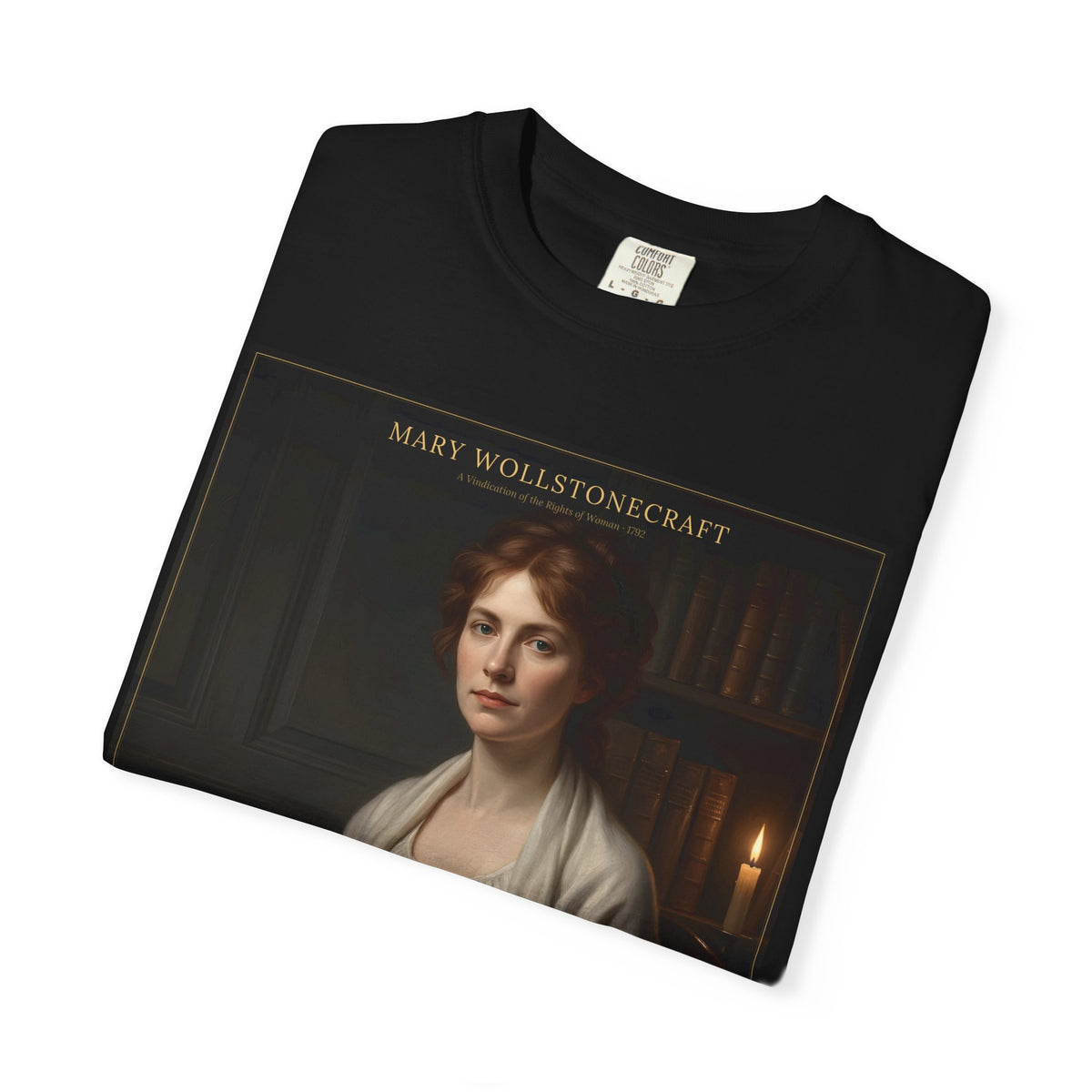 Mary Wollstonecraft T-Shirt — A Vindication of the Rights of Woman | Feminist Literary Portrait Tee | Palimpsest