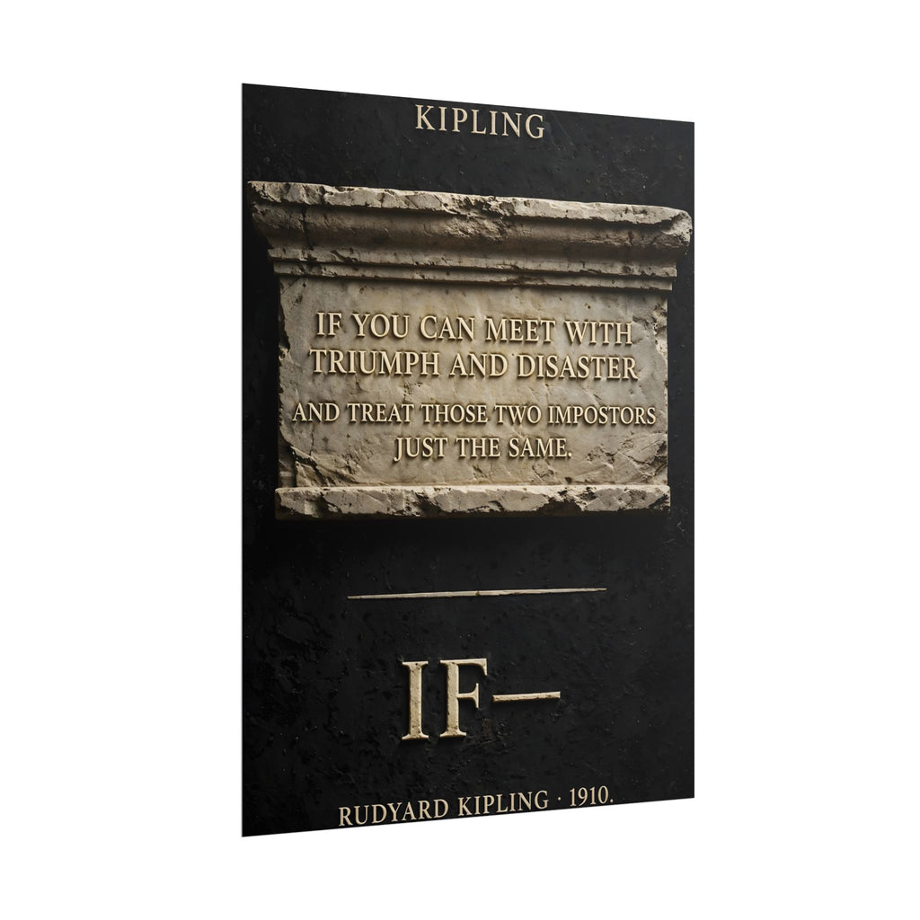 Kipling "If—" Poster | Triumph and Disaster Literary Wall Art | Palimpsest