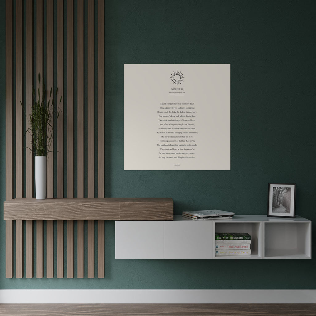 Shakespeare Sonnet 18 Poster — Shall I Compare Thee | Palimpsest
