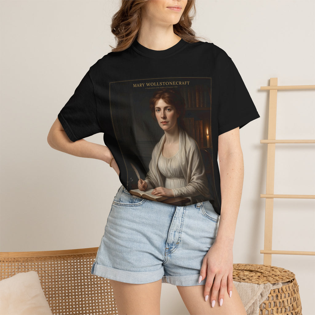 Mary Wollstonecraft T-Shirt — A Vindication of the Rights of Woman | Feminist Literary Portrait Tee | Palimpsest