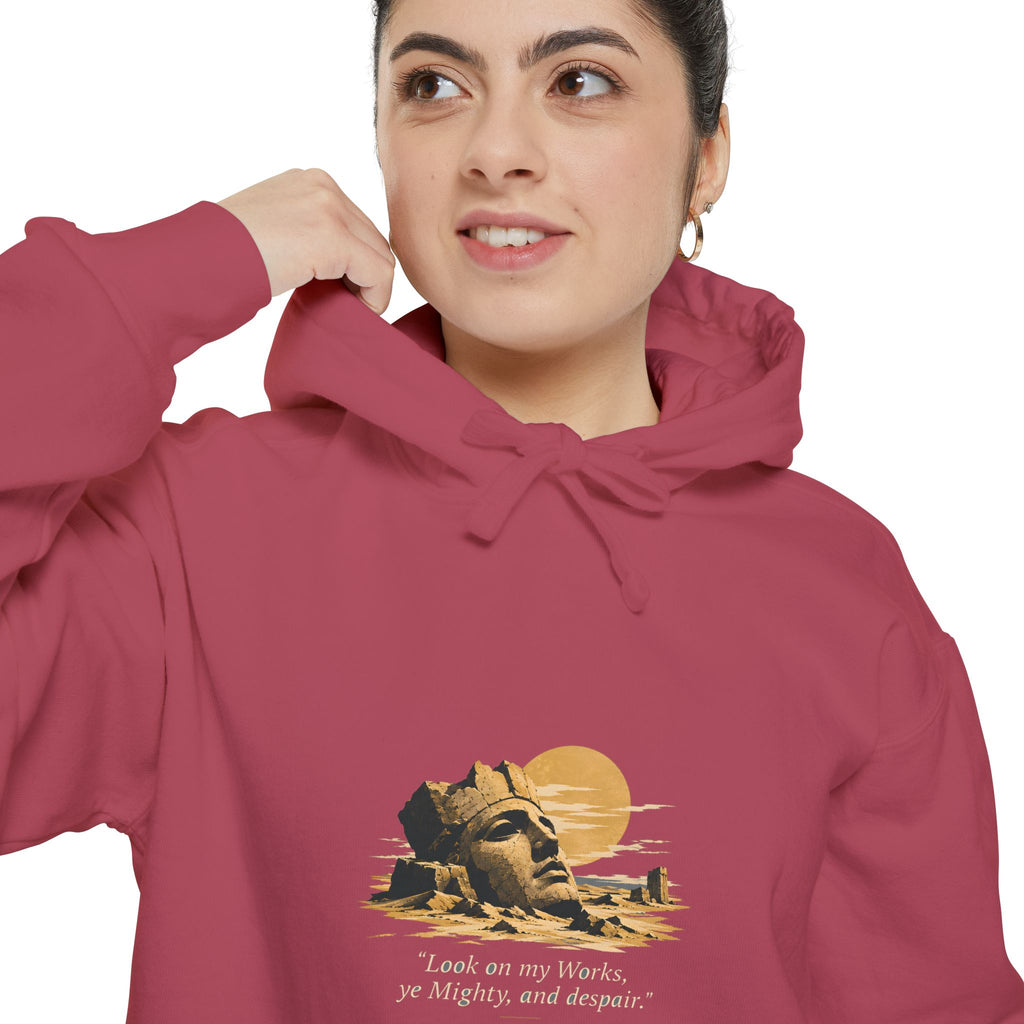 Ozymandias Hoodie - "Look on my Works, ye Mighty, and despair!" - Shelley Poem Literary Hoodie