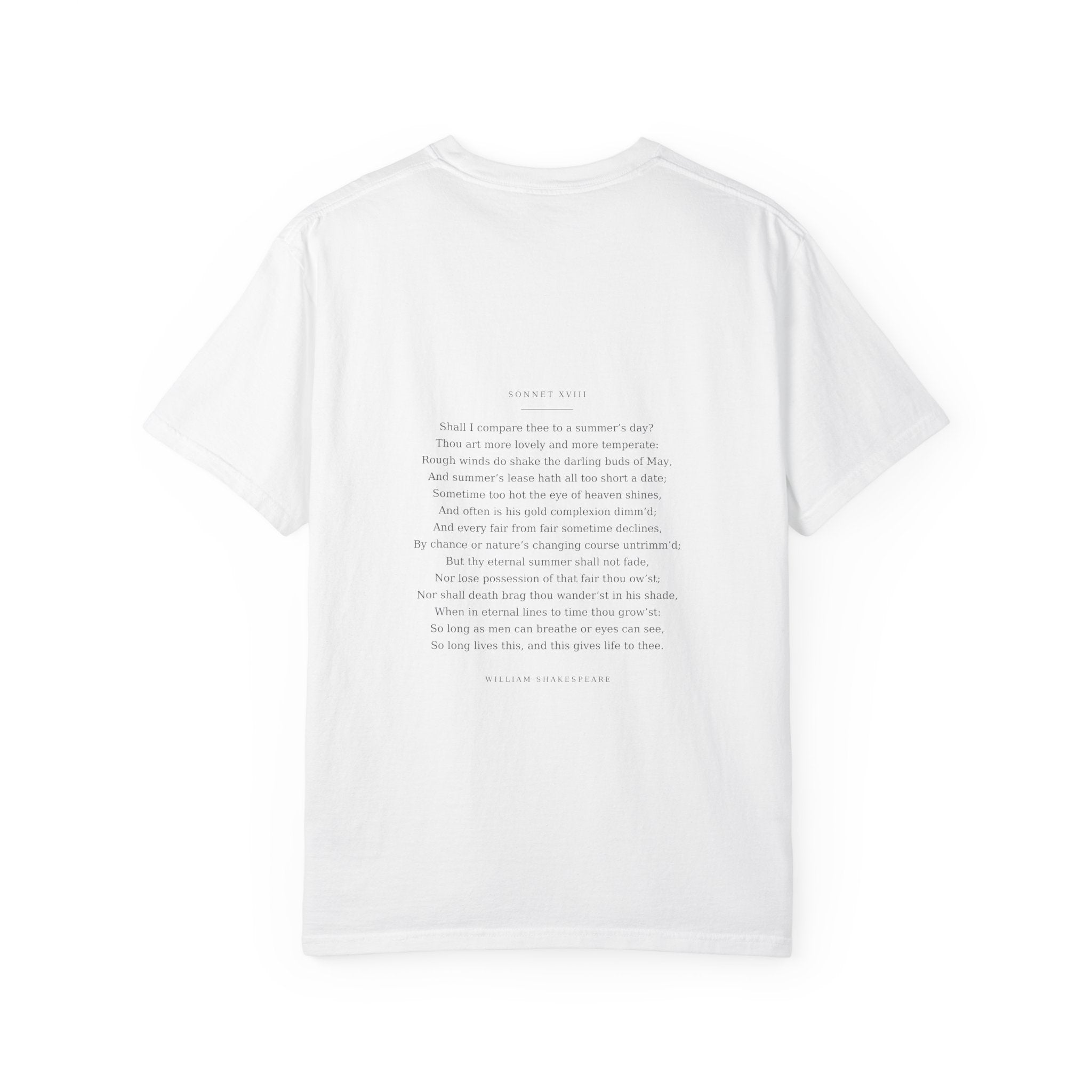 Sonnet 18 Tee - Shall I compare thee to a summers day - Shakespeare | Palimpsest