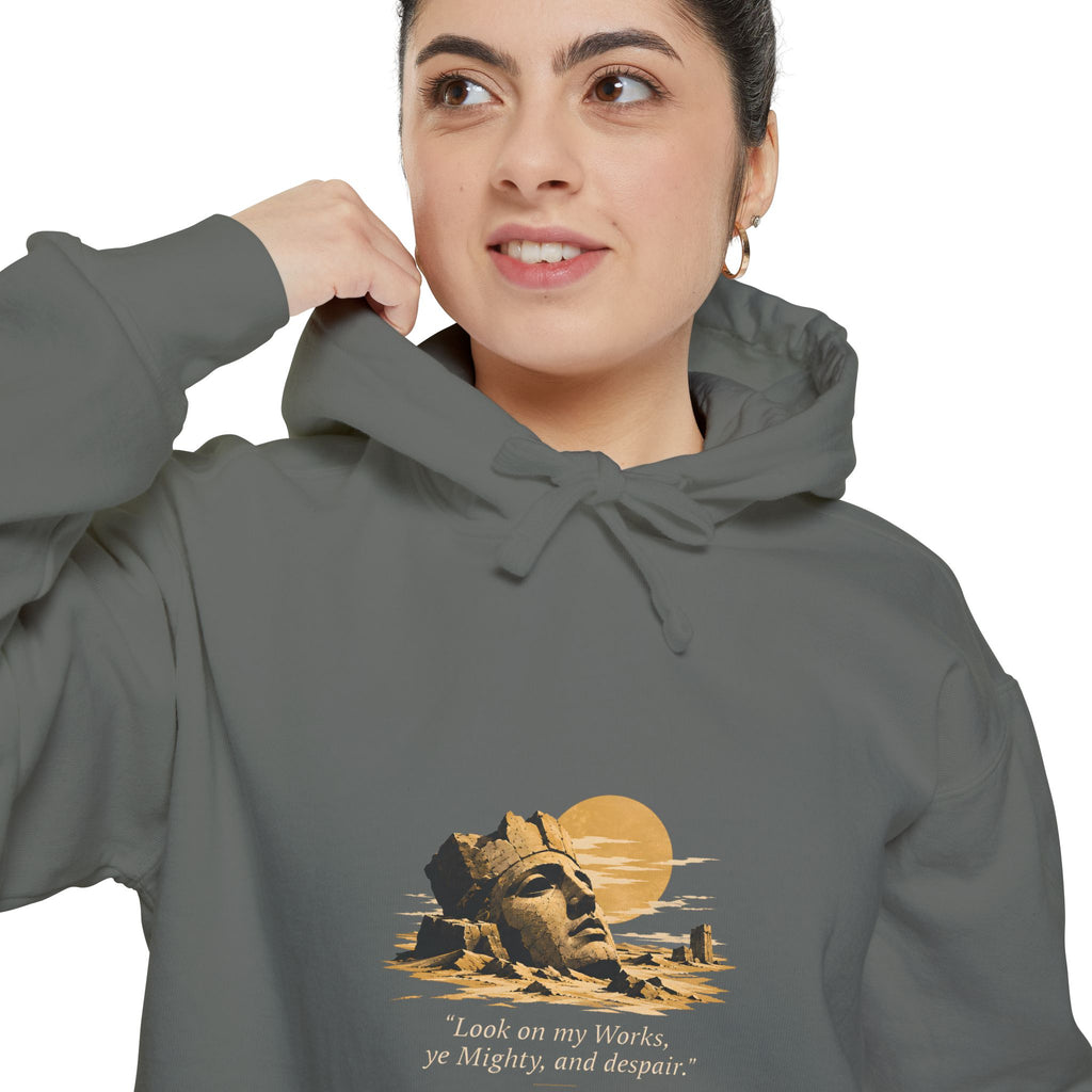 Ozymandias Hoodie - "Look on my Works, ye Mighty, and despair!" - Shelley Poem Literary Hoodie